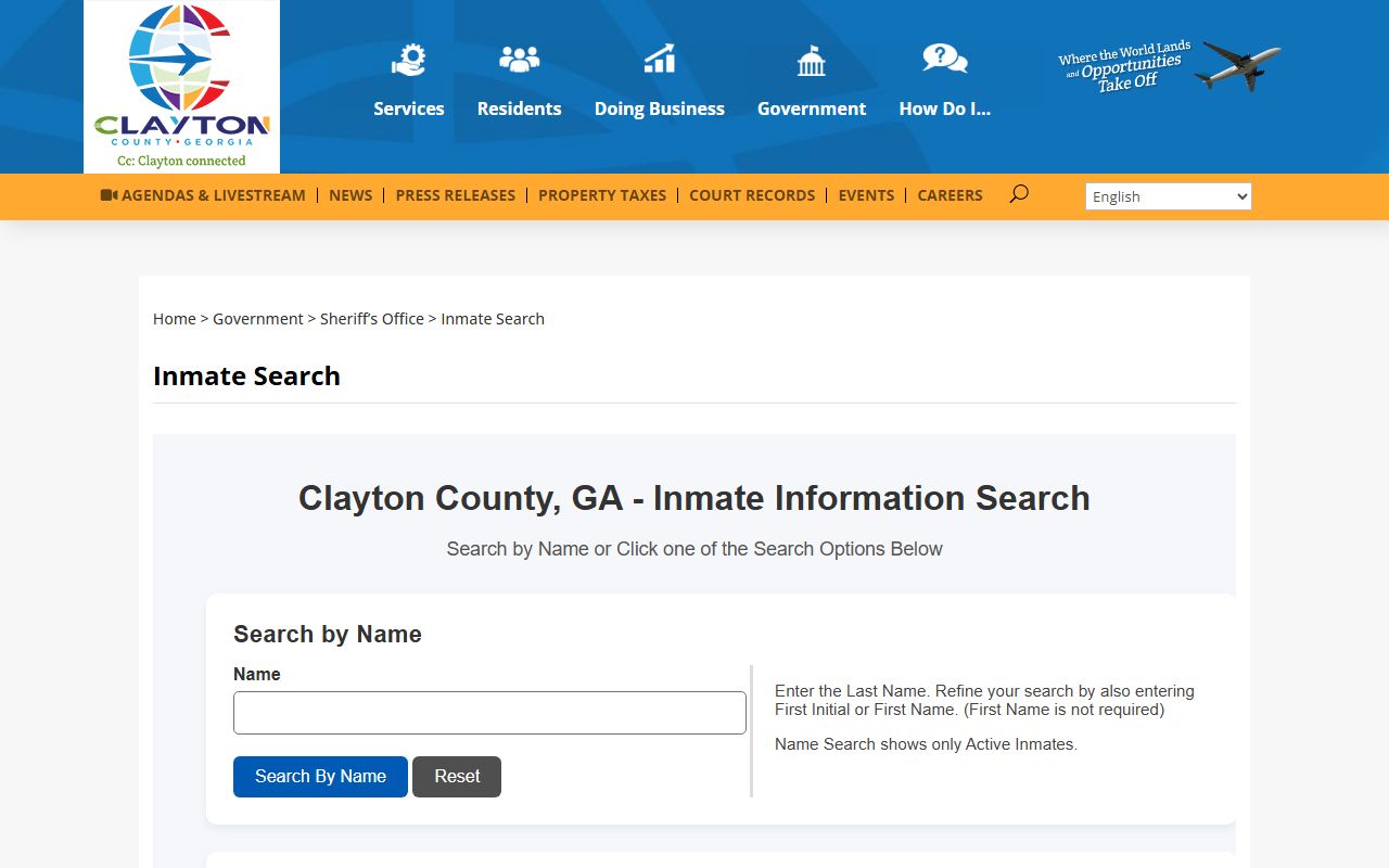 Clayton County inmate population jail docket wrapper